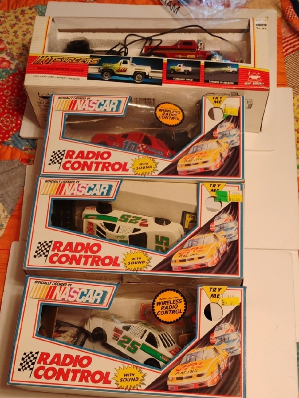 Nascar Radio Control Car - White & Green
